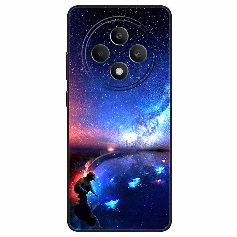 For OPPO Reno 12F 5G Case Cool Black Soft Silicone Cover for Oppo Reno12 FS Cartoon TPU Shell On Reno12 F Protective Funda Capas
