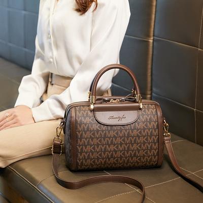 Vintage Boston Bag Large Capacity Portable Pillow Bag Single Shoulder Crossbody Bag for Women