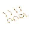 8Pcs Mixed Style Lip Tongue Eyebrow Nose Ring Barbell Body Piercing Jewelry