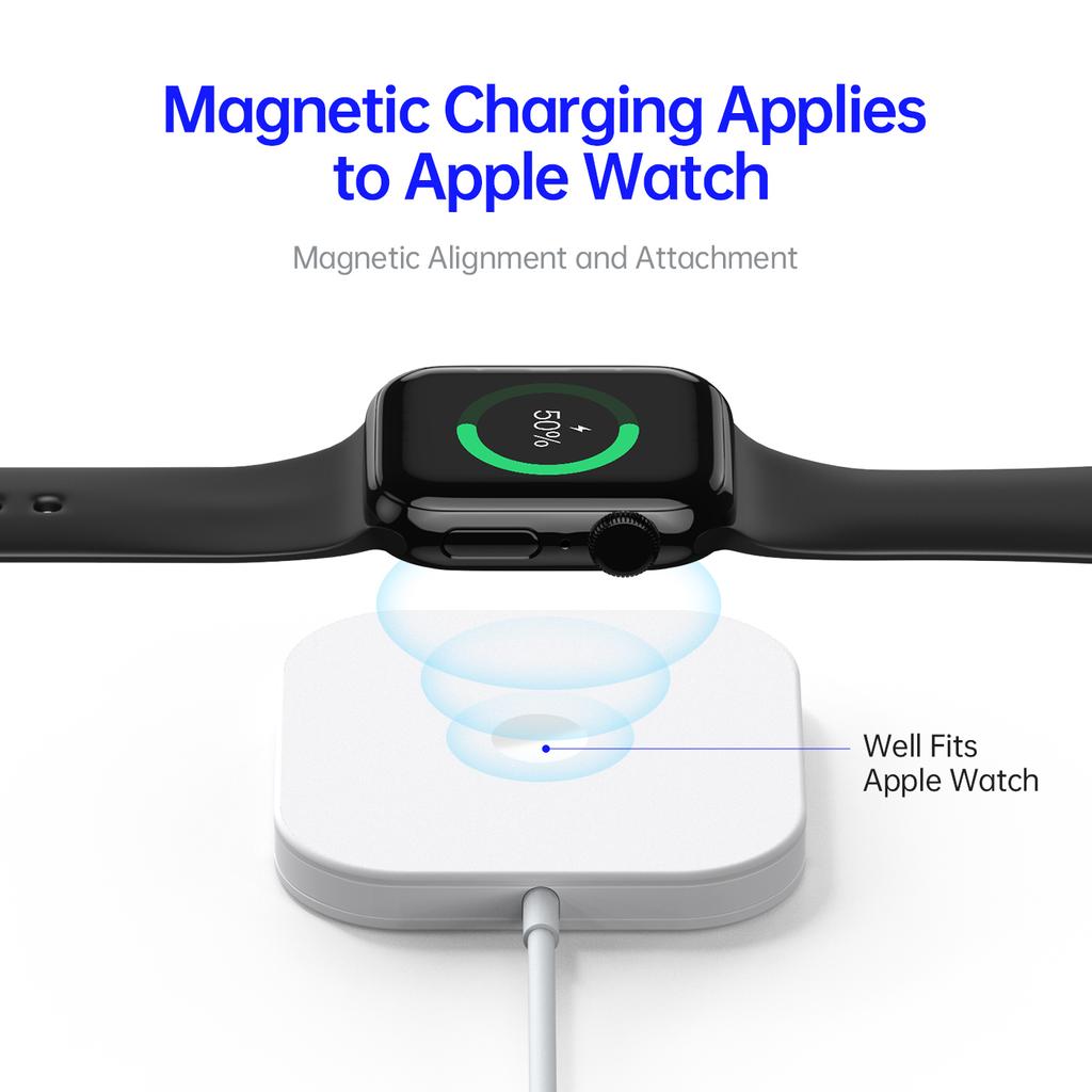 3 In 1 Portable Magnetic Wireless Charger with Stand for iPhone 16 Pro Max 15plus 14pro Watch S10 Airpods Pro2 Devices