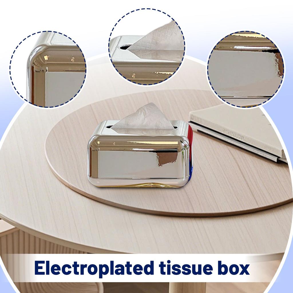 Tissue Box Living Room Desktop Napkin Box Creative Storage Coffee Table High-end Paper Box Ornaments