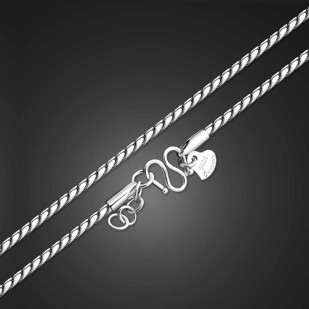 

2.5Mm Snake Bone Chain Necklace Men S And Women S Pendant With Chain Electroplated Platinum Jewelry 51cm