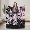 Death Note Manga Anime TV Show Poste Blanket Soft Street Trend Plush Throw Blanket For Bedroom Flannel Bedspread Bed Cover
