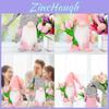 Adorable Gray And Pink Plush Tulip Doll For Mother's Day Birthday Home Decoration