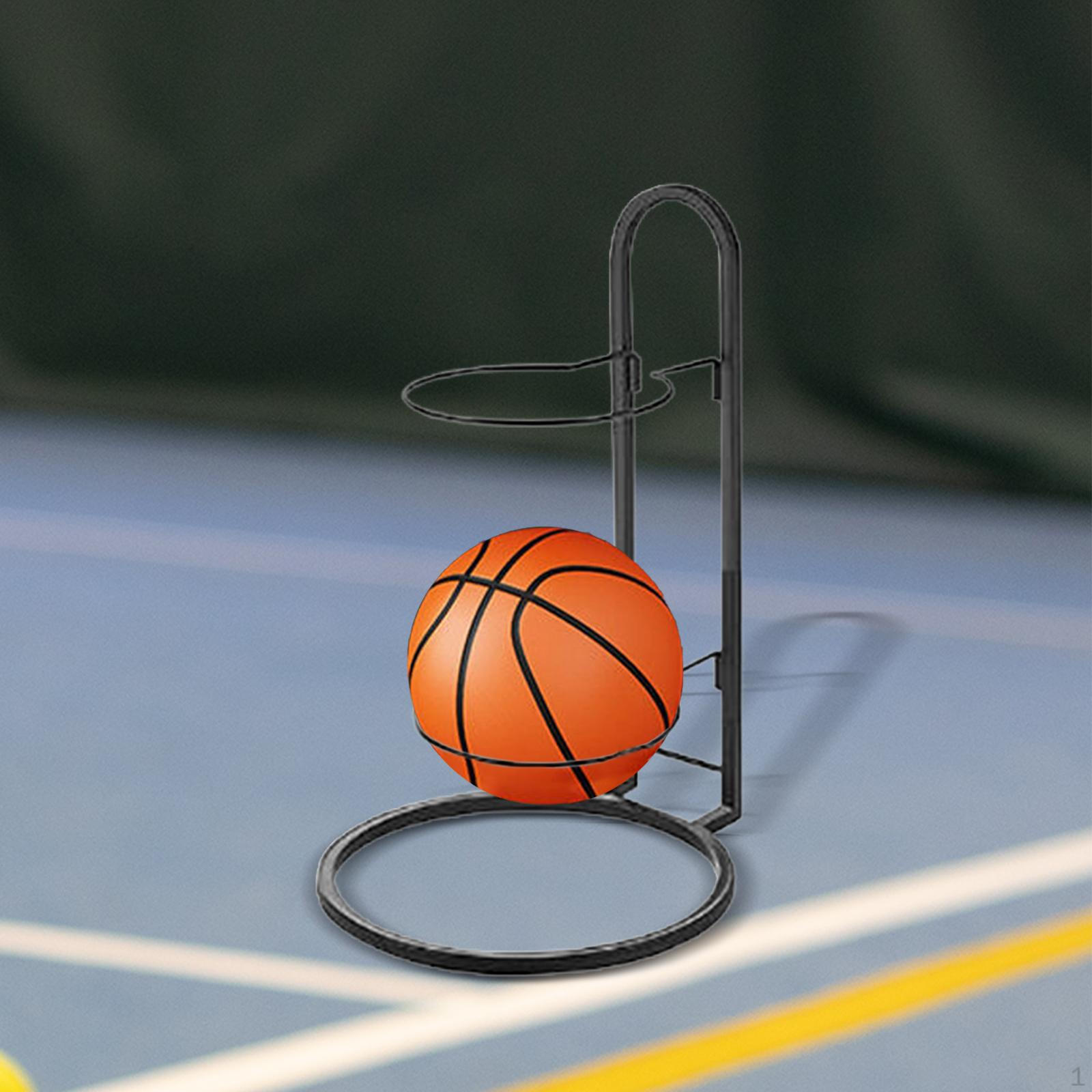 

2-х уровневая стойка для мячей для хранения баскетбольного оборудования, органайзер для спортивного инвентаря, дисплей, утюг чёрный