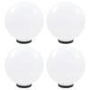 VidaXL 4x Lampes à LED sous Forme de Boule Sphérique Eclairage Lampes Solaires Lampes d'Allée Lumière de Jardin Patio 277143
