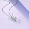Rhinestone Dancing Ballet Girl Pendant Zinc Alloy Women Choker Necklace Birthday Gift