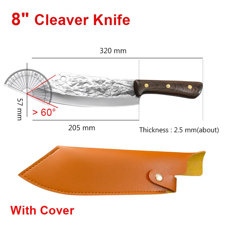 Butcher Boning Knives Cleaver Meat Chopping Vegetables Kitchen Knives Hand Forger Blade Chef Knife Stainless Steel Slicing Knife