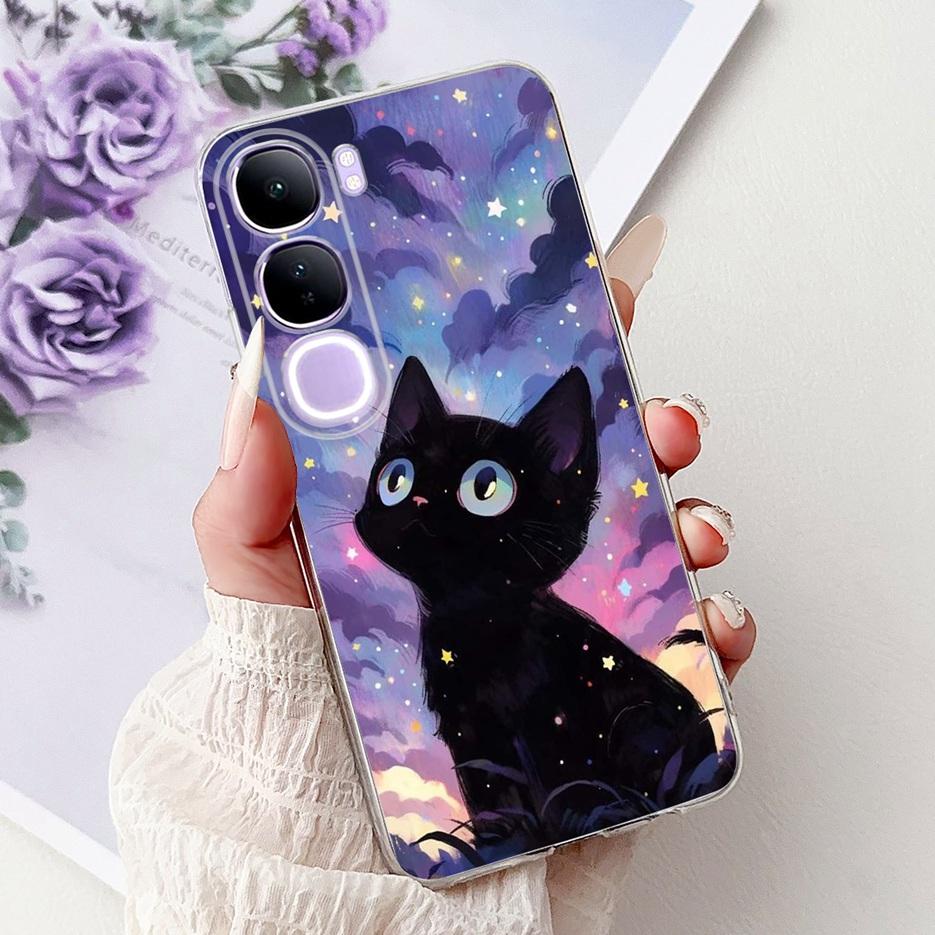 For Vivo Y200 5G Case Vivo V40 Lite Beautiful Butterfly Painted Cover Soft Slim Phone Case For Vivo Y300 Y 200 V40Lite 5G Bumper