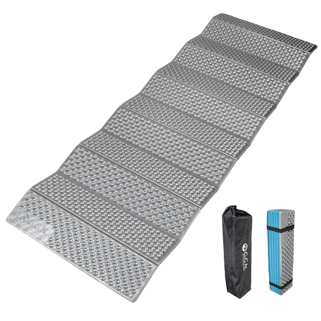 Hliníková venkovní podložka skládací, lehká, celoroční kempingová podložka pro volný čas, modrá stříbrná GGN