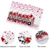 4Pcs Valentine's Day Placemats Set Of 4 For Dining Table Cotton Linen Heat Table Mats  Washable Love Heart Red Check