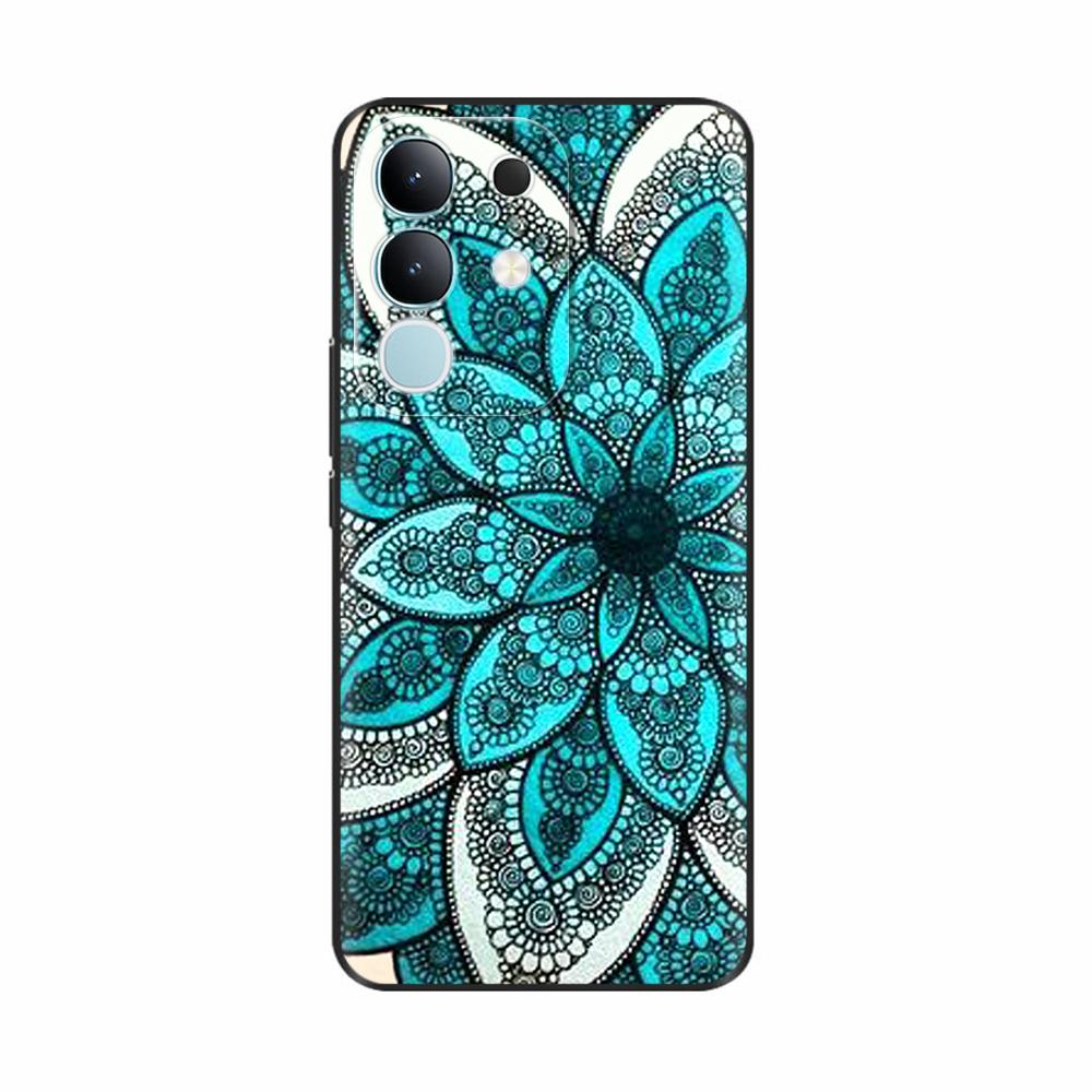 For Vivo Y29 4G Case Cover 2025 Lovely Flowers Soft Silicone Capa Phone Cases For Vivo Y29 4G Case Cartoon Shockproof Bags Coque