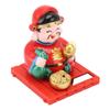 God of Wealth Decoration Solar Powered Fortune Ornaments with Nodding Head for Car Dashboard and