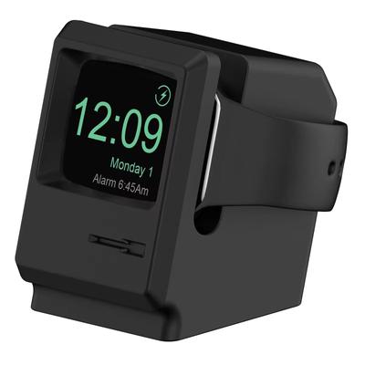 Base de carga de silicona para reloj inteligente Apple Watch Series 3, 4, 5, 6, 7 y 8 (38 mm, 40 mm, 42 mm y 44 mm)