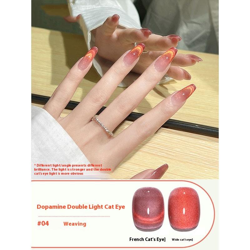Cat's Eye Nail Polish Glue Burst Colorful Glass Beads Small Light Bulb High Density Spar Nail Polish
