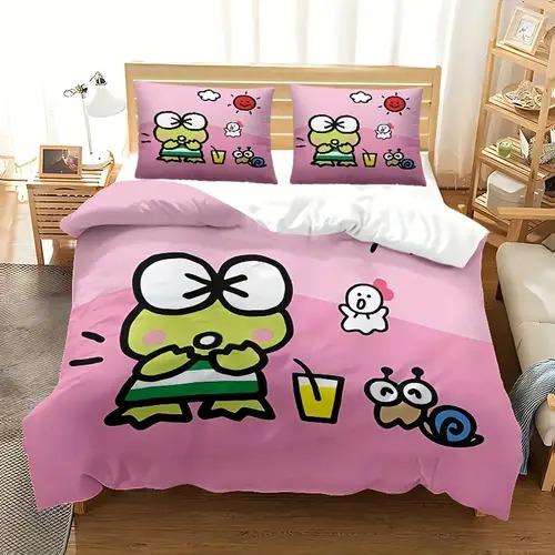 

Comforter Frog With Frog Pattern Suitable For Children Boys Girls And Adults Warm Soft And Comfortable Breathable Comforter (quilt)-EU Single(135*200cm)3pcs