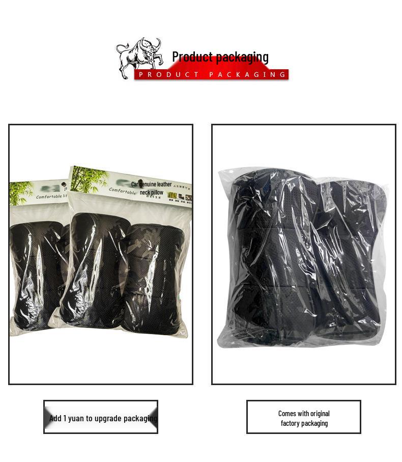 Genuine Leather MG Car Neck & Backrest Pillow - Cowhide Protection with Custom Logo Option