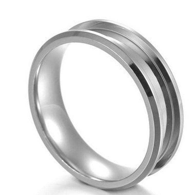 

Fashion Popular Jewelry Ornament DIY Handmade Titanium Steel Ring Ring Ring Eardrop Frame 304 Stainless Steel Accessories Thumb Ring Silver 6mm Double Bevel No. 10