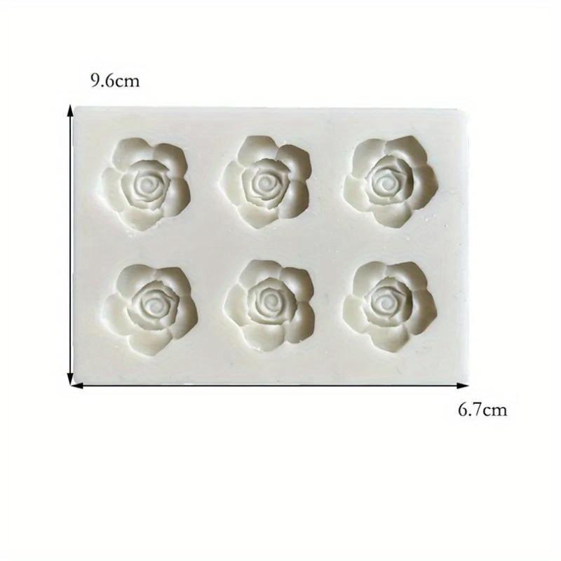 6Cavity 3D Pink Shape silicone Mold DIY flower Fondant Chocolate Foam Jelly Cupcoffee Baking Tool Clay Plaster Resin Craft Mold