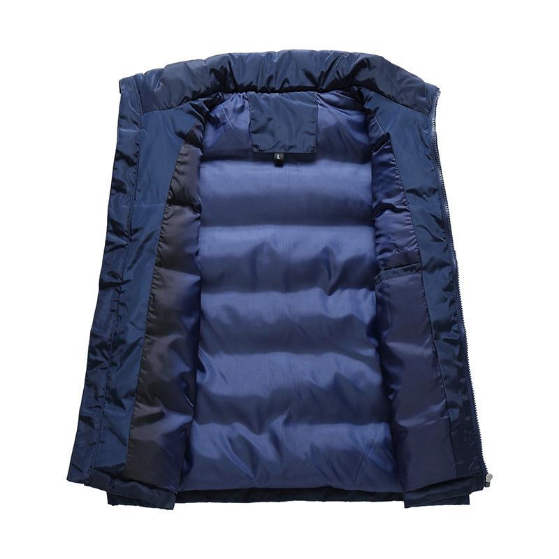 Men's Vest New Autumn and Winter Feather Cotton Vest Men's Thermal Vest Men's Korean Version Slim Vest