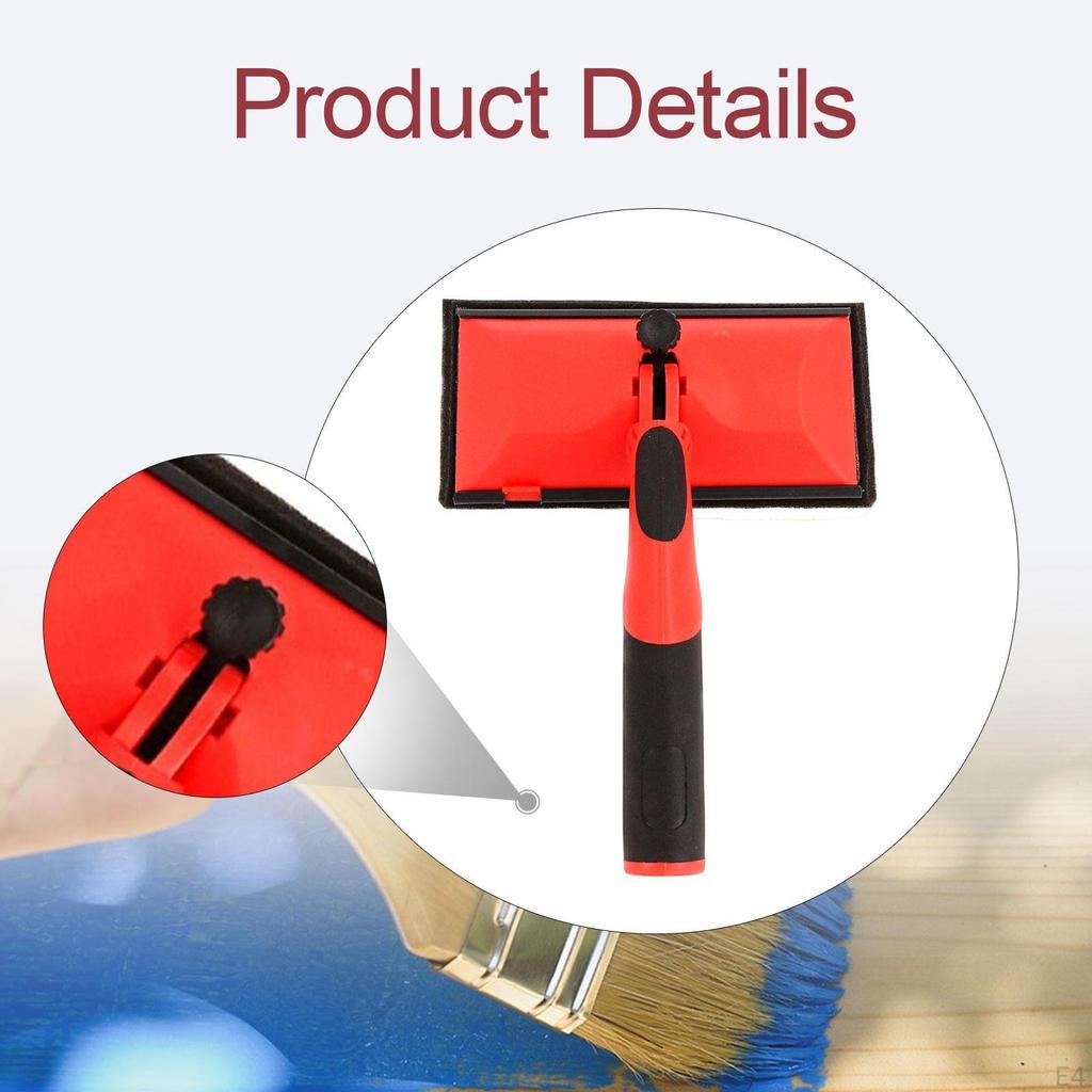 Brush Adjustable Handle for Wall Floor Painting Portable Paint Edger Wall, Panels