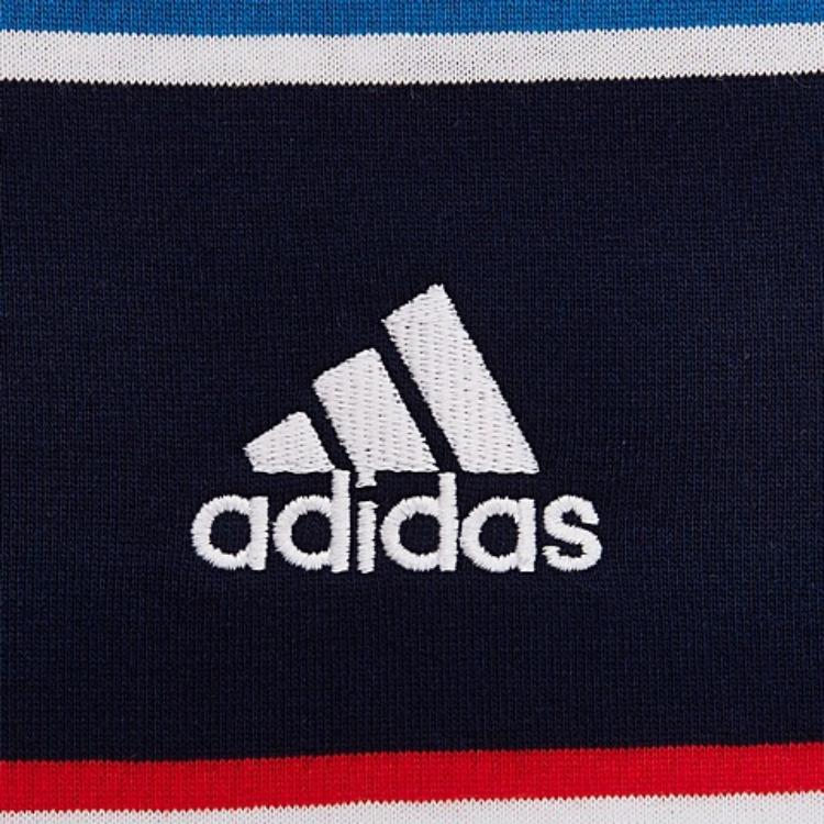 Adidas Tennis Culture Series Sports Training Striped Logo Printed Short Sleeve Polo Shirt Men Polo Shirts Blue AY4523