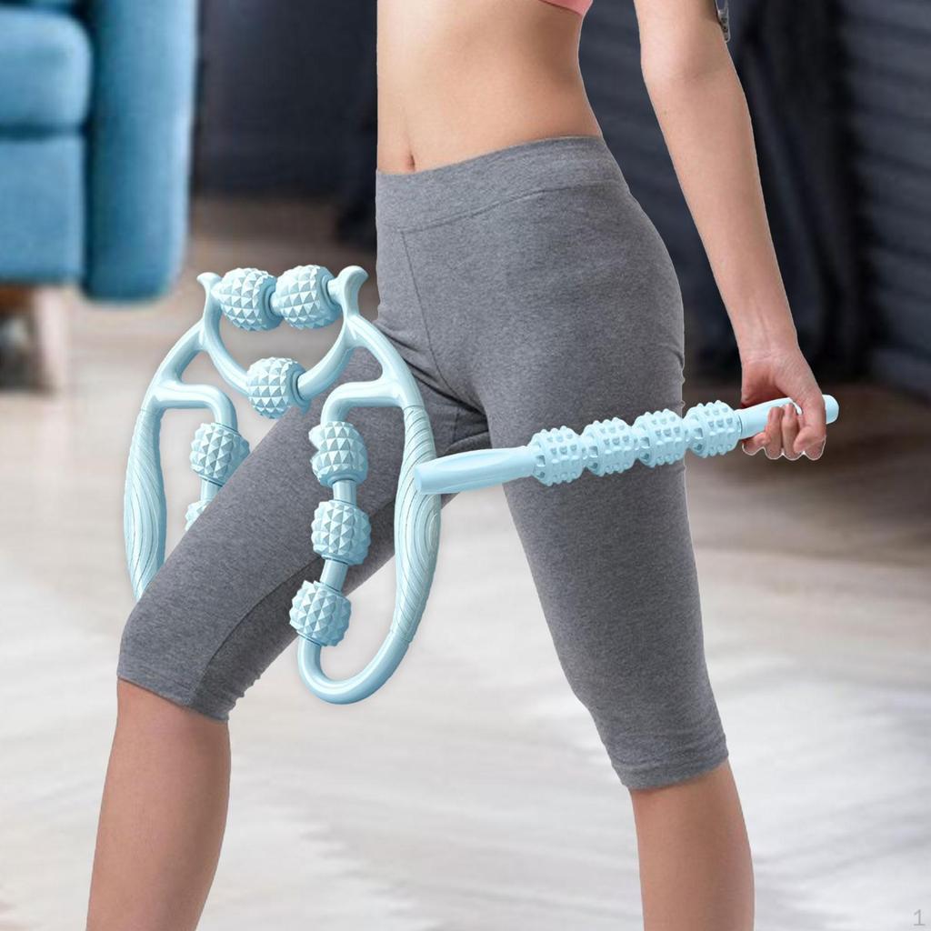 2 Pieces Massage Roller Versatile Portable,Fitness,Handheld,Circular Leg Clamp Tool for