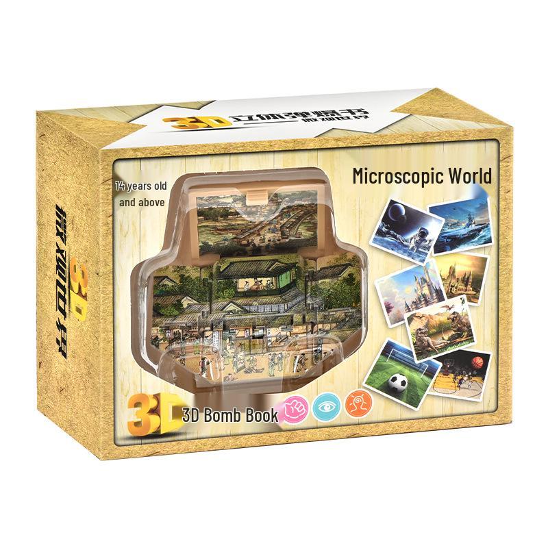 3D Dinosaur & Space Astronaut Pop-Up Keychain Book: Educational, Creative Decompression Toy