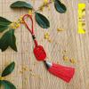 Wooden Tassel Keychain Ornament for Spring Festival - Car Hanging Decoration for Wealth & Prosperity