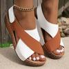 Fashion Summer women's sandals, wedge heels, mixed color summer shoes, women's sandals, wedge heels, sandals