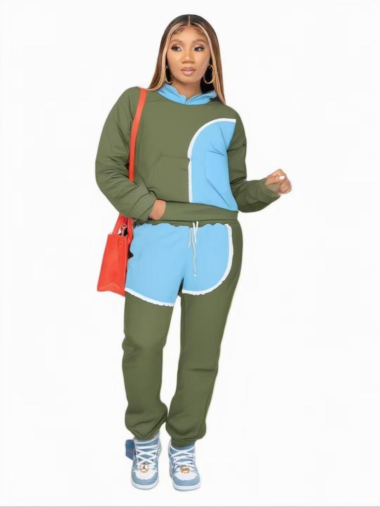 2025 European & American Women's Casual Fashion Hoodie Jogger Set - Versatile Two-Piece Sportswear