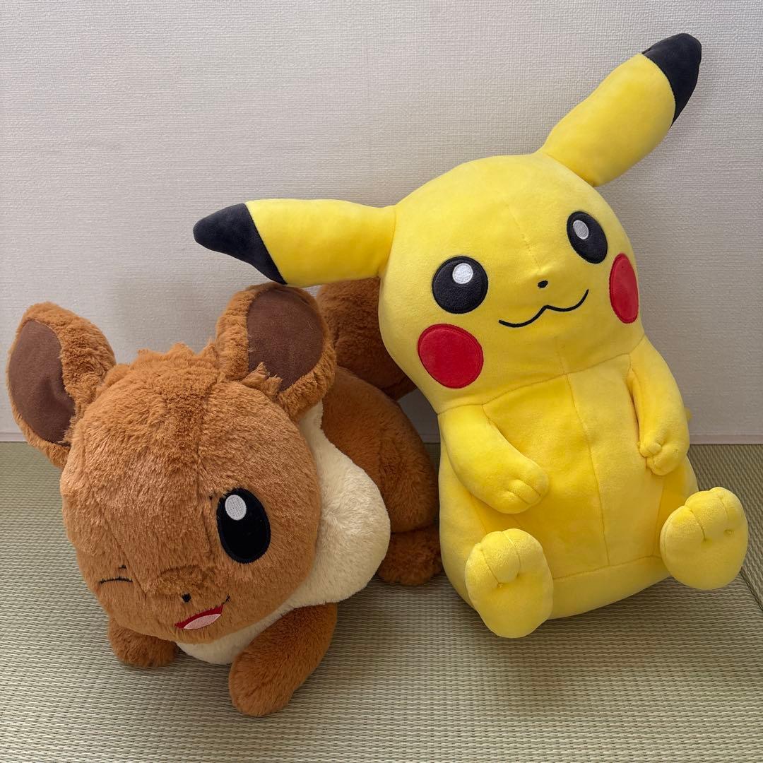 Pokemon BIG stuffed toy set Pikachu Eevee Pokemon