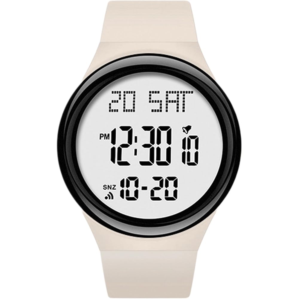 Maeau Kids Digital Sports Watch with Rubber Band, 5ATM Waterproof, Alarm and Stopwatch Function, Outdoor Multi-Function Watch