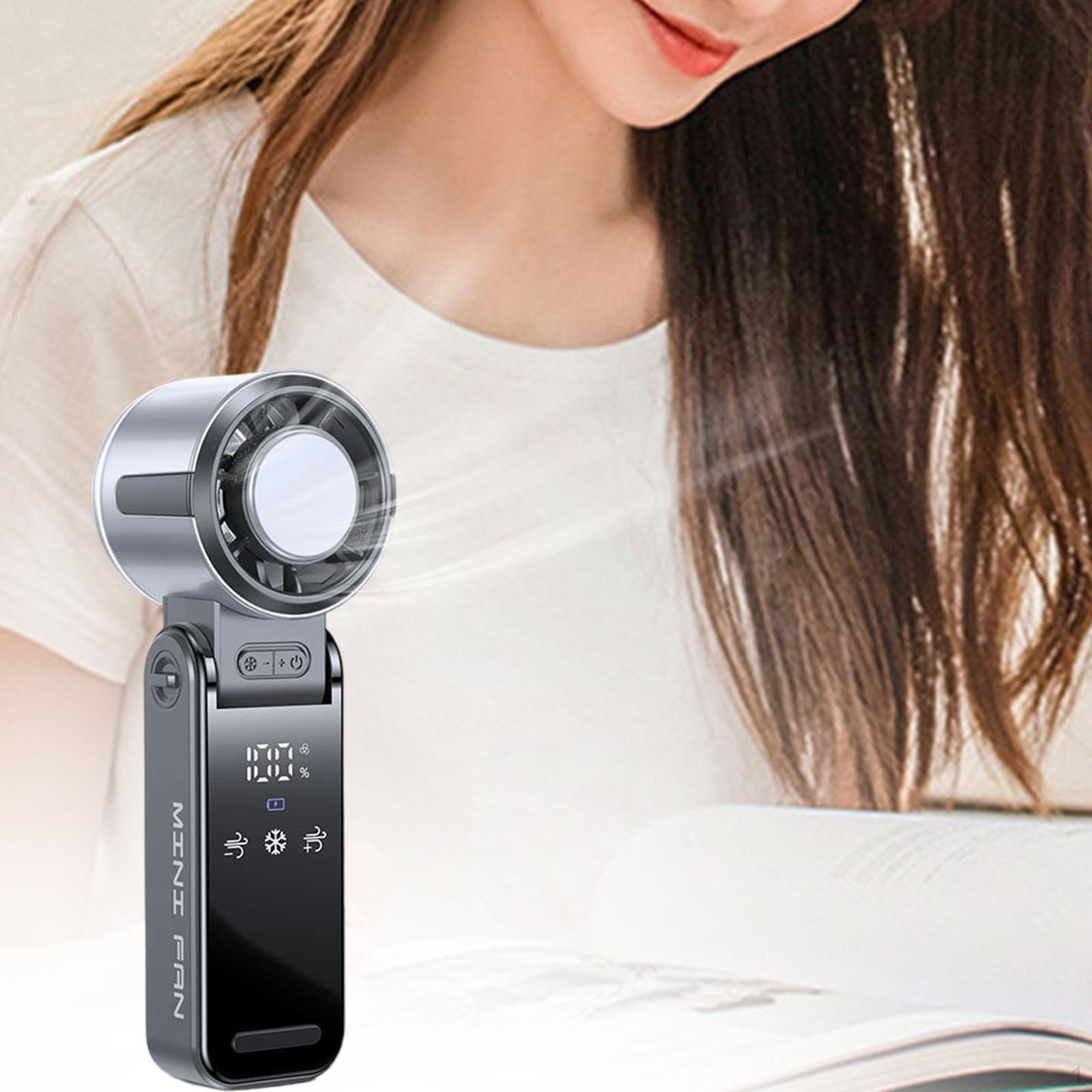 

Compact Handheld Fan Rechargeable Mini Foldable Design for Outdoor Activities And Home Use серый