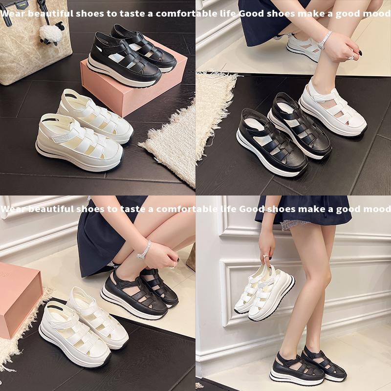 Mode Damen Schuhe 2025 Hochwertige Schnallenriemen Damen Sandalen Neu Geschlossene Zehenpartie Büro und Karriere Sommer Solide Keilsandalen Zapatos