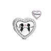 925 Silver Love Footprints Bead Double Pendant Charm for DIY Bracelet Jewelry Making Gift for Boy Girl Friend
