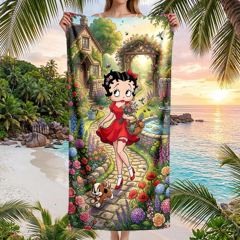 Large Beach Towel Quick Dry Absorbent Towel For Beach IndoorBetty Boop
