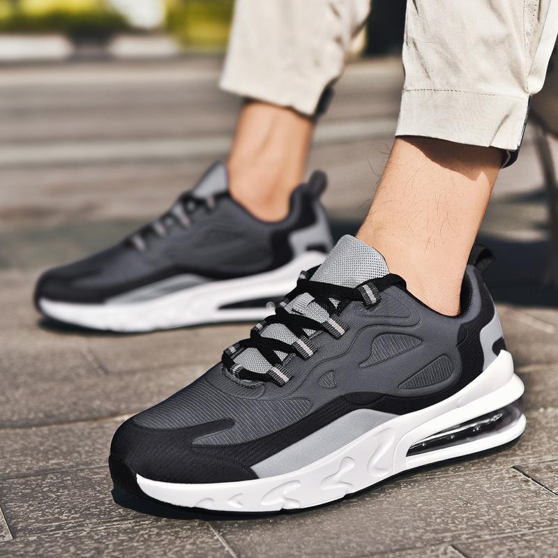 Men's Shoes Breathable Mesh Air Cushion Shoes Spring Casual Breathable Running Shoes Color Matching Versatile Sports Shoes Running Shock Absorbing Sh