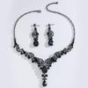 Alloy Rhinestone Wedding Necklace Earrings Bridal Wedding Accessories Banquet Ladies Jewelry
