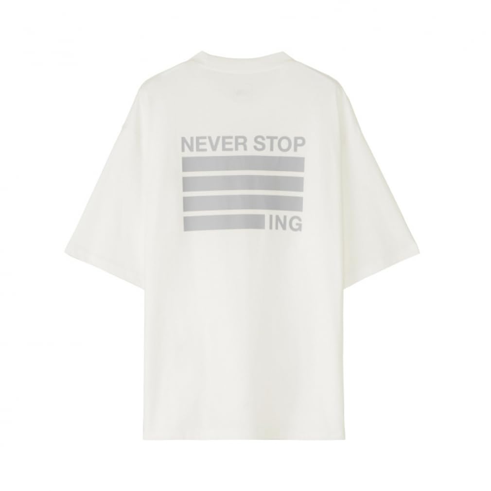 

Футболка с коротким рукавом North Never Stop ING UV O [The Face], унисекс, защита, белая, белый