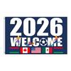 America Canada Mexico Flag 2026 Worlds Cup Flag Banners Outdoor Indoor Yard Garden Lawn Holiday Decoration Banners Sign