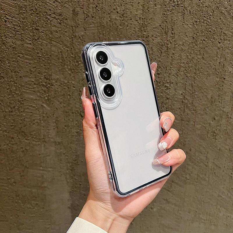 

Transparent Candy Color Shockproof Armor Phone Case For Samsung Galaxy S26 S25 S24 S23 FE Plus S22 Ultra Airbag Anti-drop Cover Galaxy S26 Plus