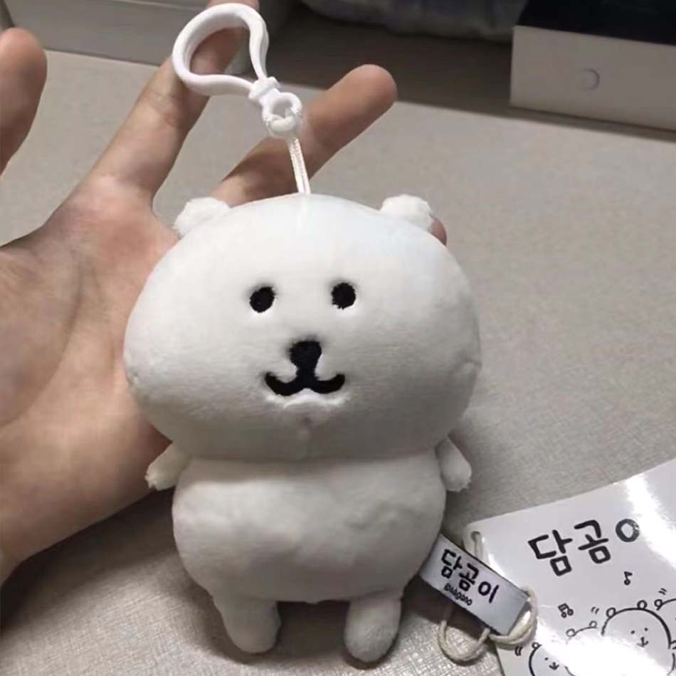 Plyšový přívěsek na klíče medvěd se sebeposměchem Roztomilá závěsná ozdoba Kawaii Kreslená panenka Na tašky Batoh Klíče od auta Vtipný nápad na dárek