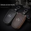 XKJ1  PU Leather Metal Logo Car Remote Key Case Cover Bag Key Bag For Mercedes Benz W203 W204 W212 C180 GLK300 CLS CLK CLA SLK C S E