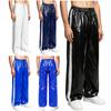 Men‘s Athletic Waterproof Pants S-3XL with Zipper Fly and Reflective Stripes Elastic Waist Straight Leg for Outdoor Sports