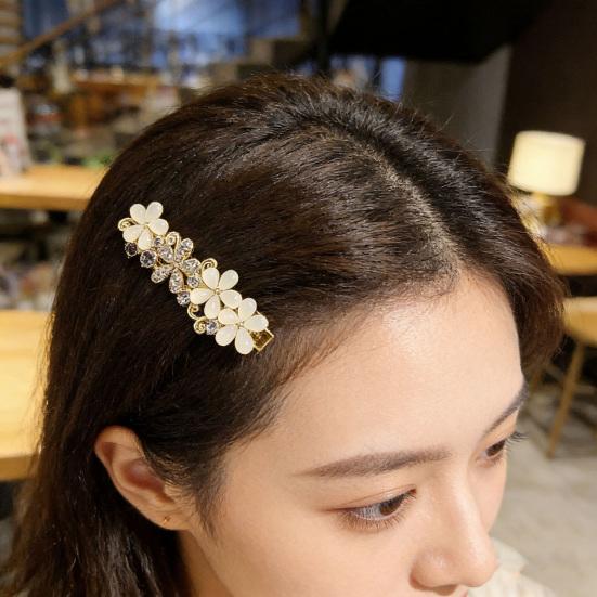 Hairpin Imitation Pearl Decor Enamel Small Hair Organizer Clip Side Bang Hair Pin Decorative Hair Accessories