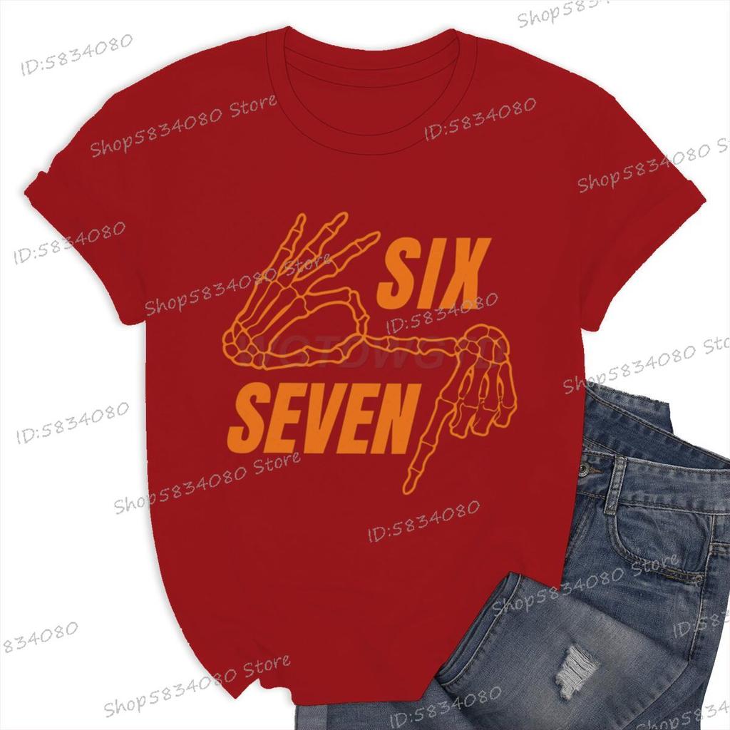 Six Seven Meme Halloween Shirt Funny Gift for Him Her Trend Halloween 6 7 Vintage Tee Unisex Women Internet Humor T Shirt