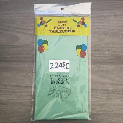 Green Disposable Plastic Tablecloth for Dessert Tables