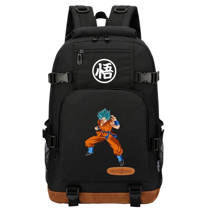 Dragon Ball Print Oxford Backpack School College Travel Lightweight Dual-Strap Laptop Bag Unisex 20L Capacity