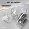 Mini Transparent Silicone Nail Stamp Tool For Precise Pattern Printing Clear Base Design